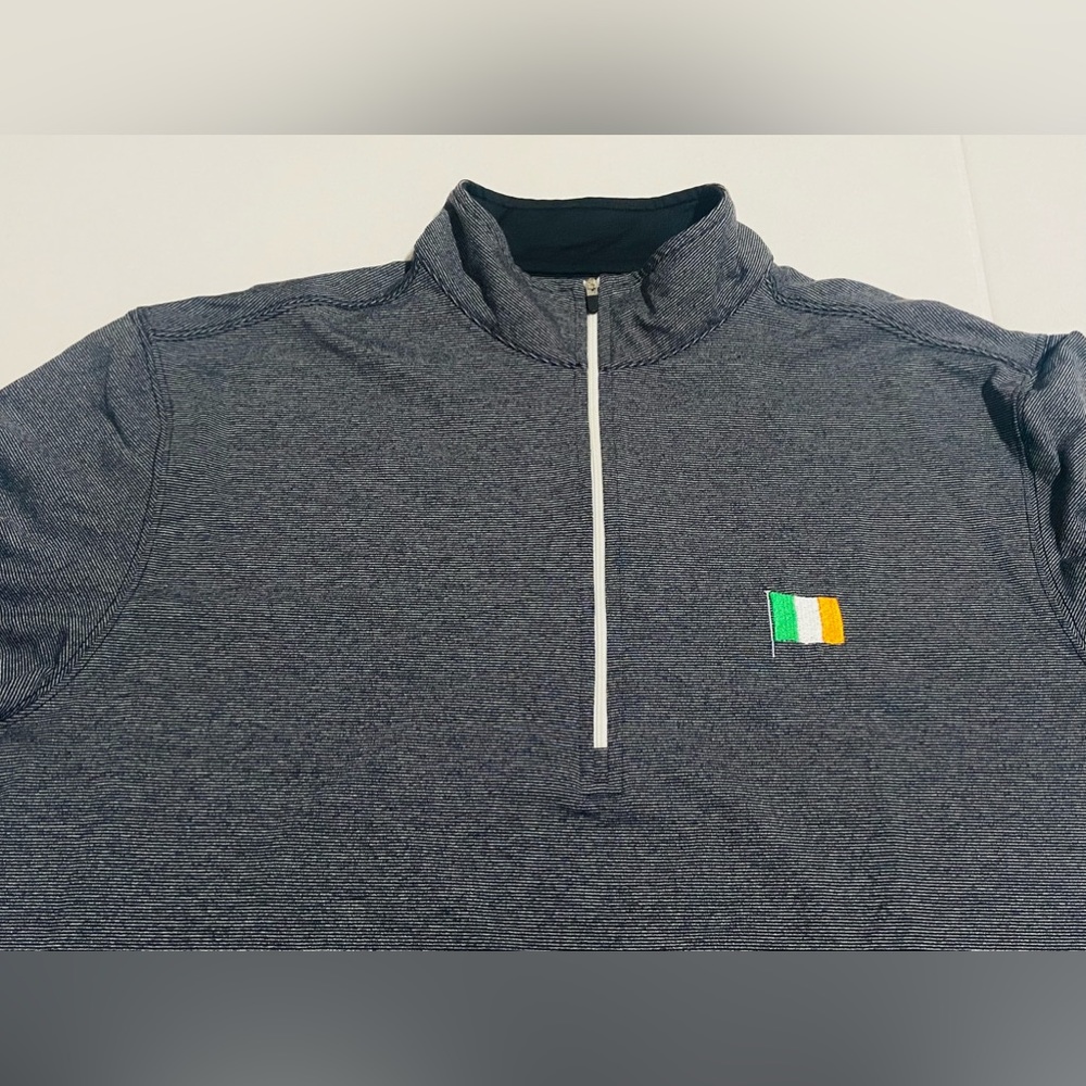 Straight Down Golf Quarter Zip Pullover-Large-Bla… - image 1